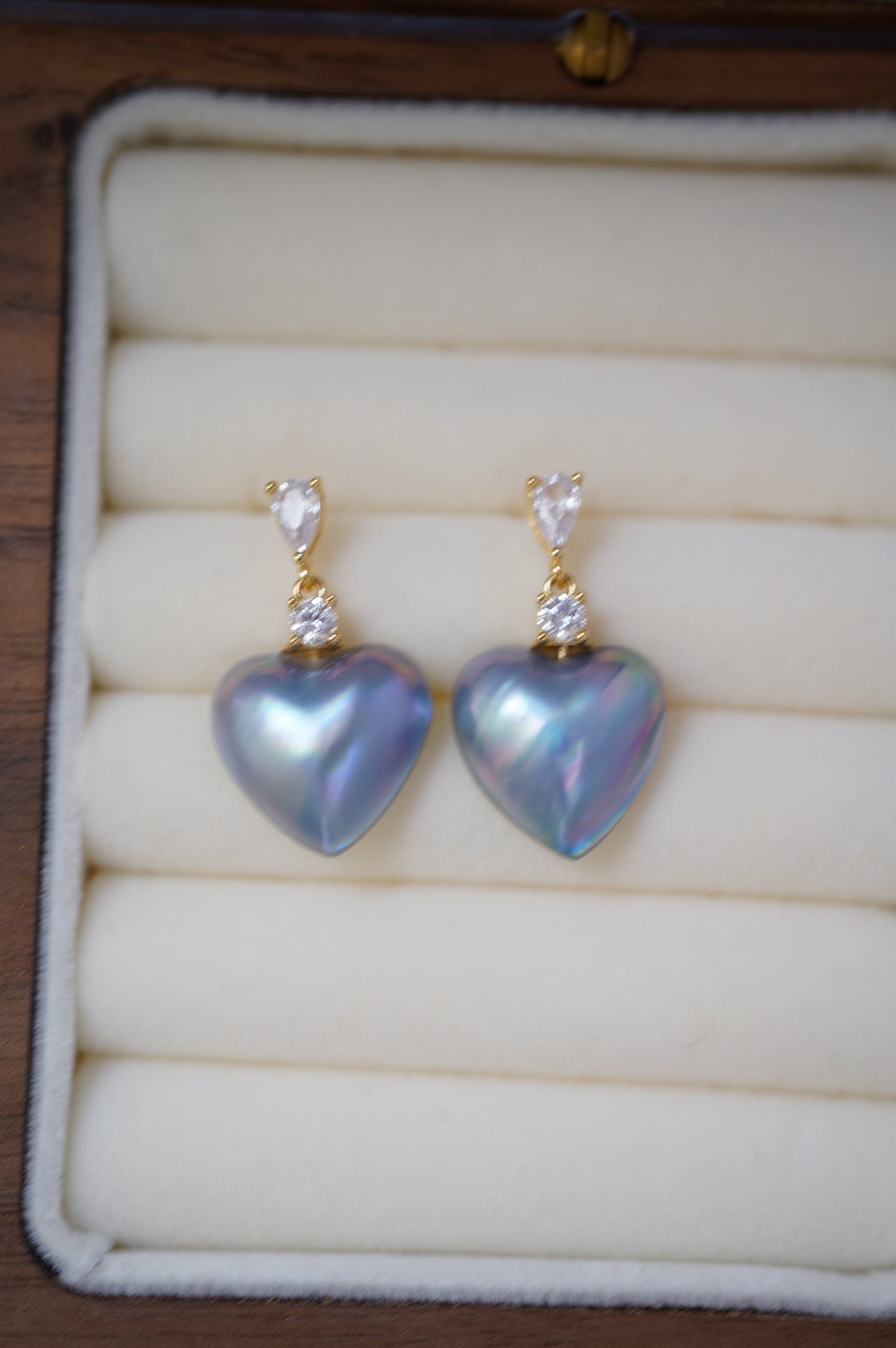 'Oil Painting' Seawater Made Pearl Earrings