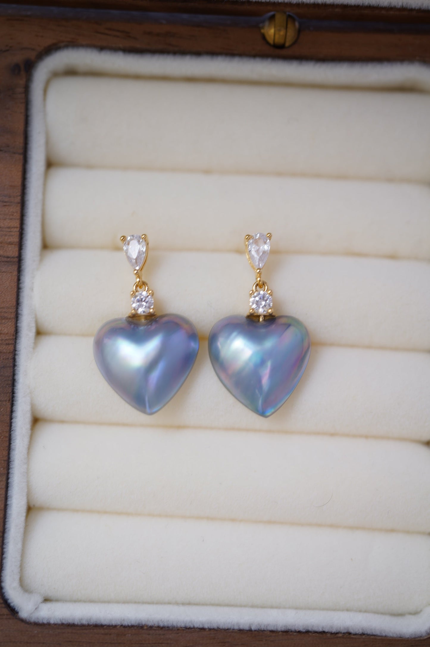 'Oil Painting' Seawater Made Pearl Earrings