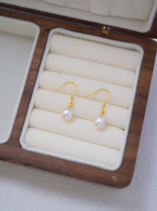 'Basic Hoop' Freshwater Pearl Earrings