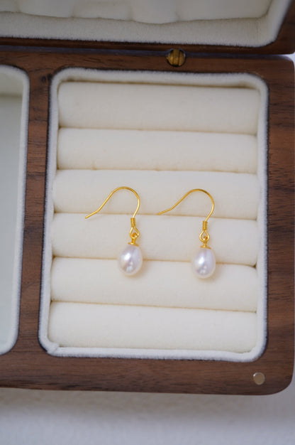 'Basic Hoop' Freshwater Pearl Earrings