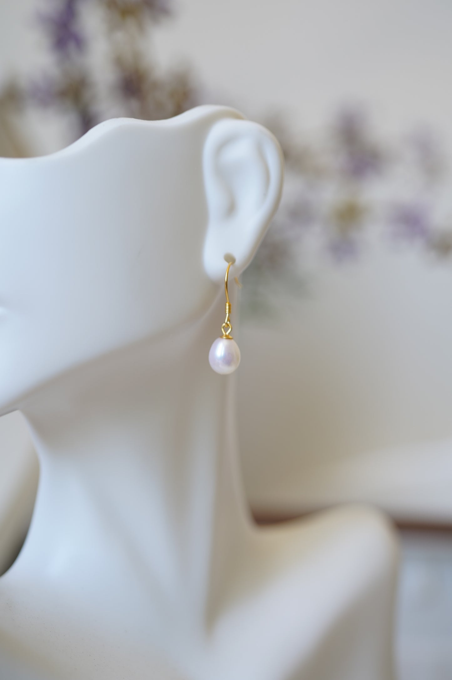 'Basic Hoop' Freshwater Pearl Earrings