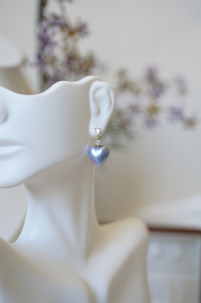 'Oil Painting' Seawater Made Pearl Earrings