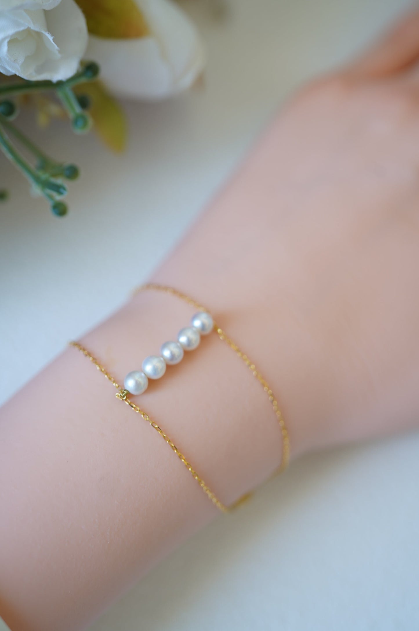 'Double Five' Freshwater Pearls Bracelet