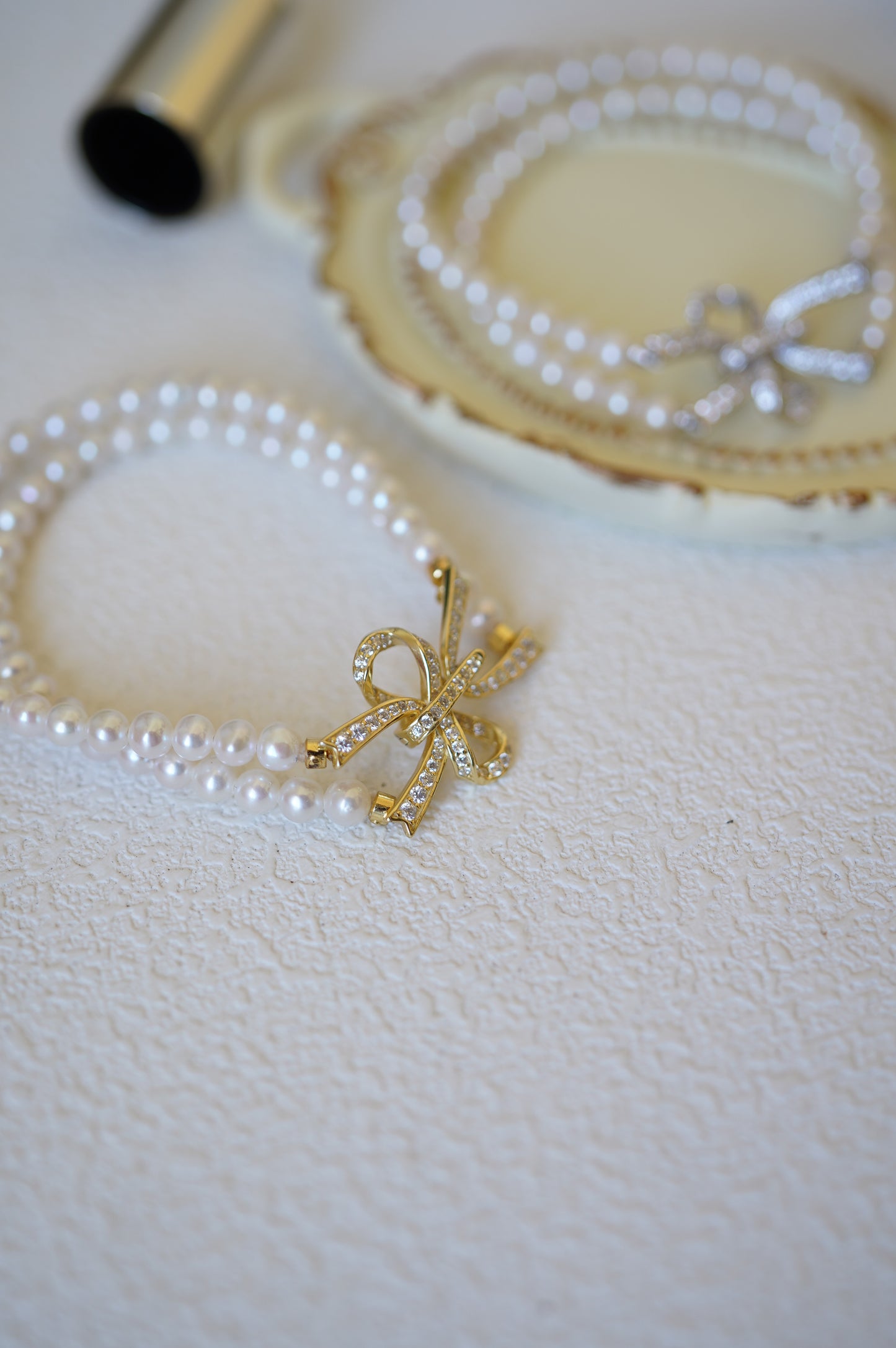 'Double Bow' Freshwater Pearls Bracelet