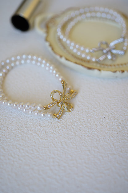 'Double Bow' Freshwater Pearls Bracelet