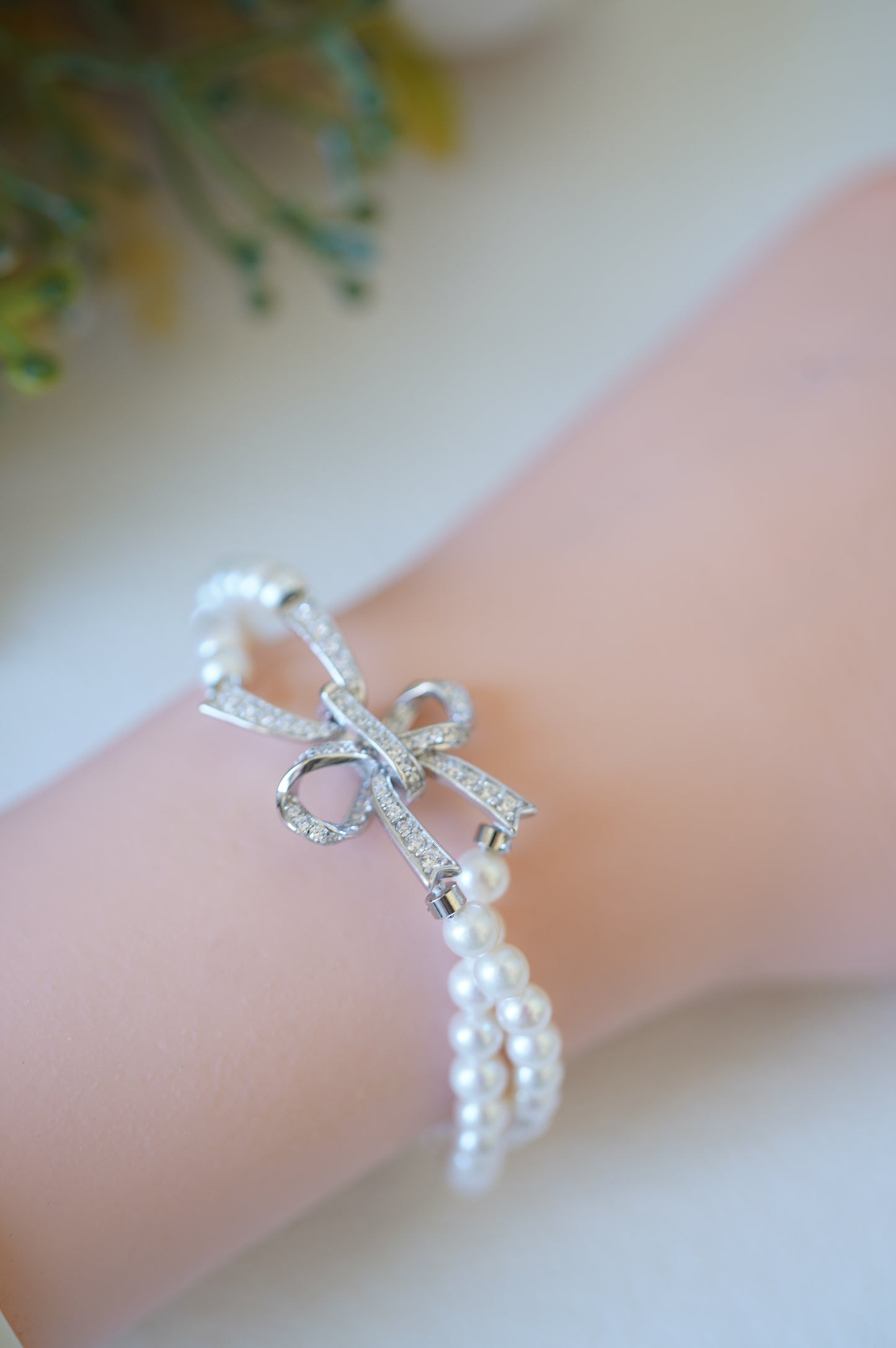 'Double Bow' Freshwater Pearls Bracelet