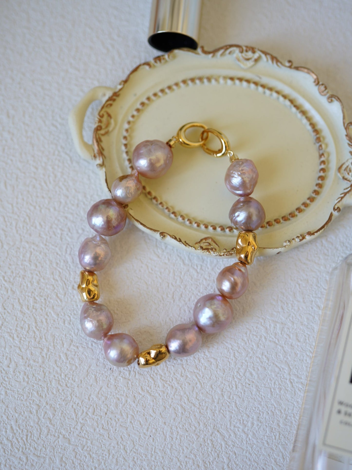 'Unique Purple' Freshwater Baroque Pearls Bracelet