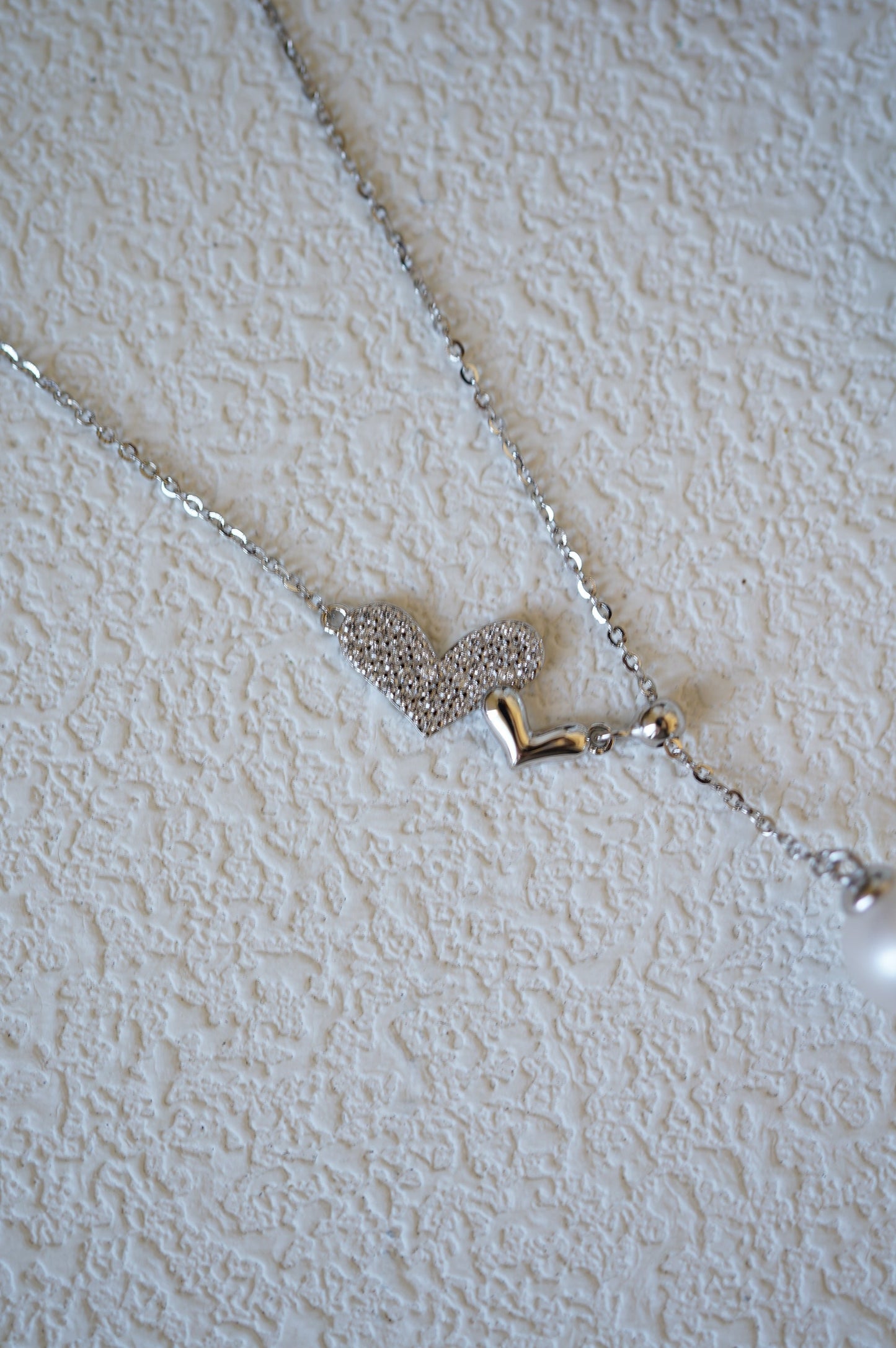 'Adjustable Hearts' Freshwater Pearl Necklace