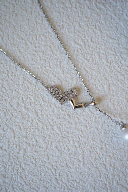 'Adjustable Hearts' Freshwater Pearl Necklace