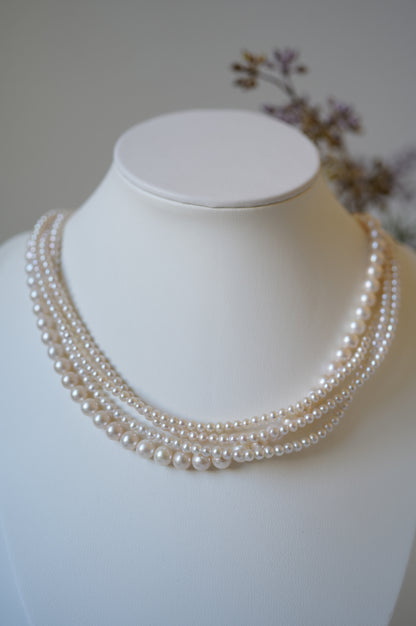 '4 in 1' Freshwater Pearl Full Strand Necklace