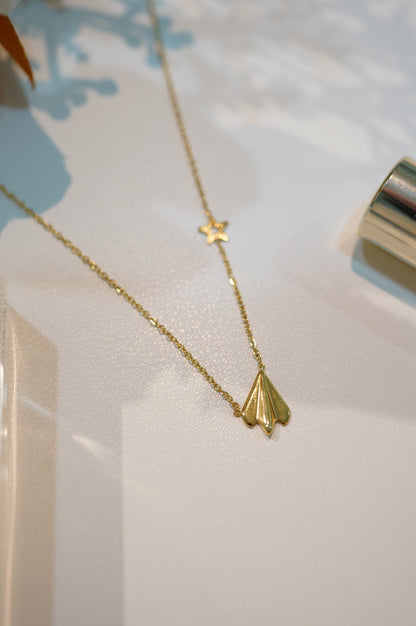 Paper Plane Necklace