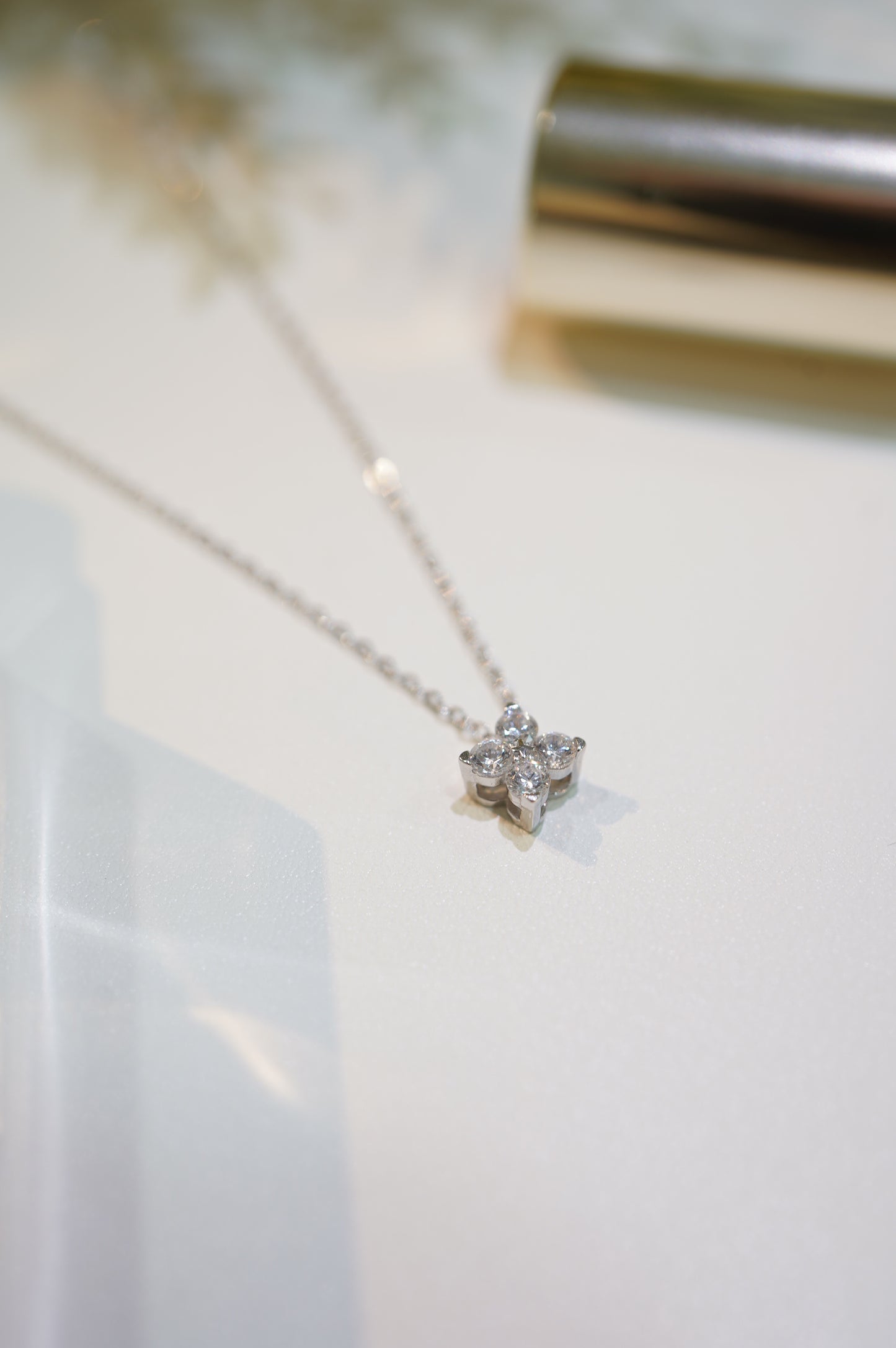 Four/pointed Diamond Necklace